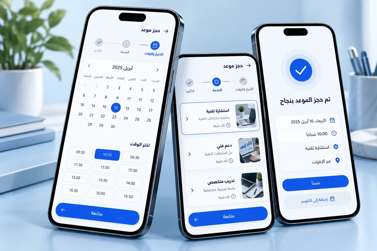 موكاب توضيحي لموضوع: ليه أنظمة الحجز والطلبات مهمة للمطاعم والعيادات والخدمات؟